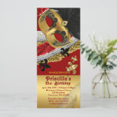 第21の招待状のチケットのstyl、誕生日の女性年齢 招待状 (スタンド正面)