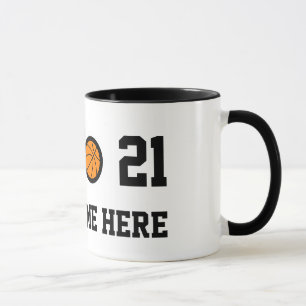第21バスケットボールのマグ Personalizable マグカップ