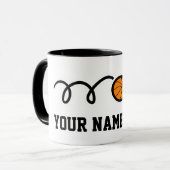 第21バスケットボールのマグ| Personalizable マグカップ (正面左)