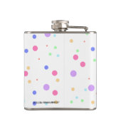 第21パーソナライズな誕生日の女の子のピンクのハイヒール フラスク (裏面)