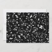 第21写真との若い女性BWの花柄のための誕生日 招待状 (裏面)