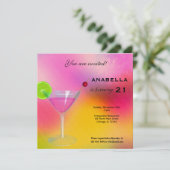 第21回カクテル誕生日招待状 招待状 (スタンド正面)