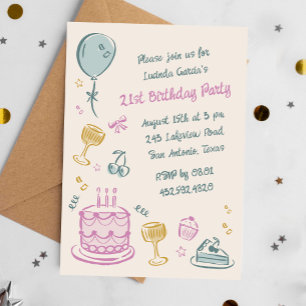 第21回ドお洒落ードルハンドドロー誕生日パーティー 招待状