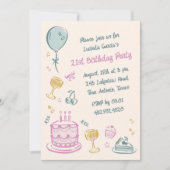 第21回ドお洒落ードルハンドドロー誕生日パーティー 招待状 (正面)