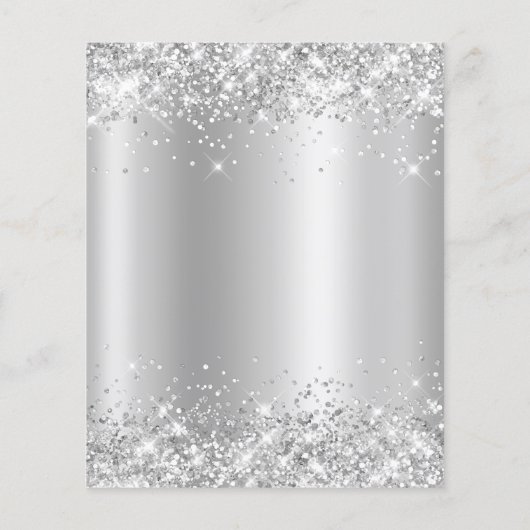 第21回バースデーグリティリーシルバーきらめくグラデーション招待状 チラシ (裏面)