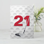 第21回バースデーゴルフテーマパーティー 招待状 (スタンド正面)