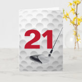 第21回バースデーゴルフボールデザイン カード (黄色い花)