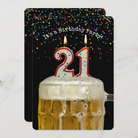 第21回バースデービールパーティー 招待状 (正面/裏面)