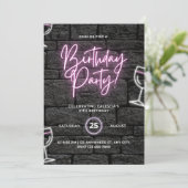 第21回ピンクネオン誕生日パーティーへの招待 招待状 (スタンド正面)