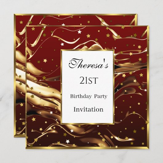 第21回ブルゴーニュ金ゴールドスターズバースデーパーティー 招待状 (正面/裏面)