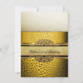 第21回マンビールブラック金ゴールド誕生日パーティー 招待状 (正面)