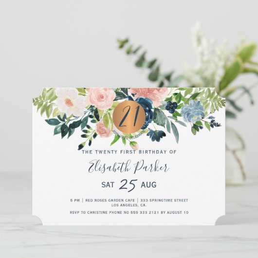 第21回モダン海軍フローラ水彩誕生日パーティー 招待状 (スタンド正面)