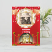 第21回レッドカーペットハリウッドVIP金ゴールド写真パーティー 招待状 (スタンド正面)