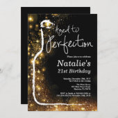 第21回ワイン誕生日招待状。完全熟成 招待状 (正面/裏面)