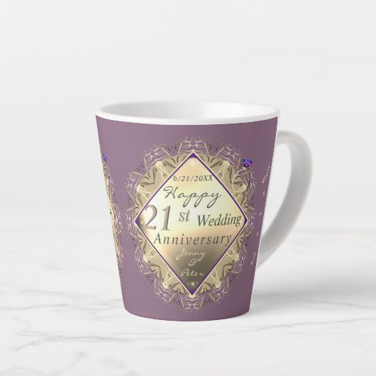 第21回真鍮の記念日とアイオライトラテマグ カフェラテマグ (右アングル)