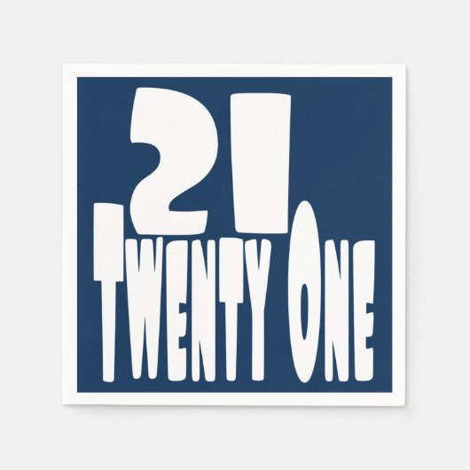 第21回第21回誕生日 スタンダードカクテルナプキン (正面)