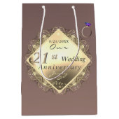 第21回結婚記念真鍮・氷晶石   ミディアムペーパーバッグ (正面)