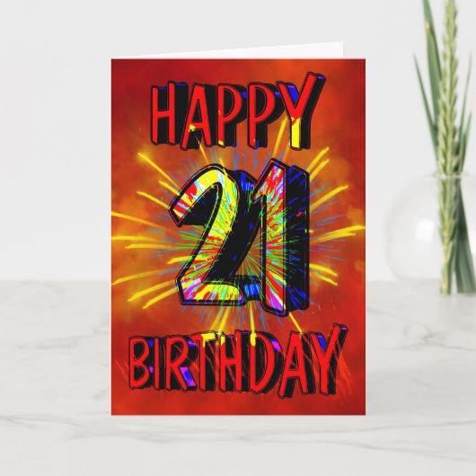 第21回誕生日花火 カード (正面)