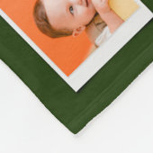 第21章グリーン金ゴールド21期誕生日の写真 フリースブランケット (角)