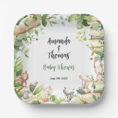 第21章動物の赤ちゃんシャワー ペーパープレート (正面)