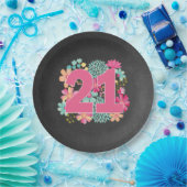 第21第21誕生日の記念パーティー ペーパープレート (パーティー)