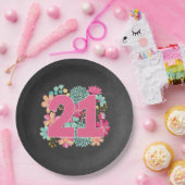 第21第21誕生日の記念パーティー ペーパープレート (パーティー)