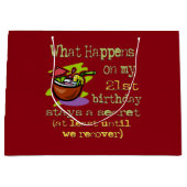 第21誕生会のギフト。 起こる何が私の第21で ラージペーパーバッグ