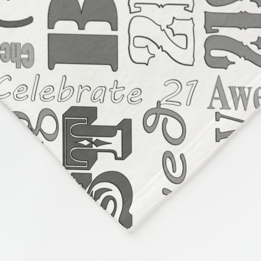 第21誕生会のパーソナライズなギフト フリースブランケット (角)