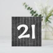 第21誕生会の木炭はW1078を縞で飾ります 招待状 (スタンド正面)
