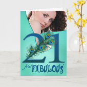 第21誕生日のテンプレートカード カード (黄色い花)