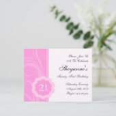 第21誕生日のパーティの招待状を飾って下さい 招待状 (スタンド正面)