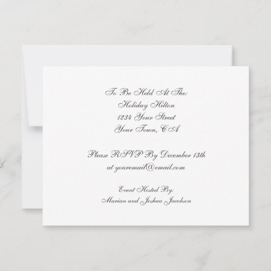 第21誕生日のパーティの招待状を飾って下さい 招待状 (裏面)