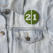 第21誕生日のフットボールのヤードボタン 缶バッジ (インサイチュ)