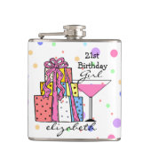第21誕生日の女の子 フラスク (正面)