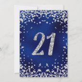 第21誕生日の輝きの招待状 招待状 (裏面)