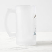 第21誕生日の銀製の第21 フロストグラスビールジョッキ (左)