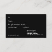 第21誕生日プレゼントの証明書|のお誕生日ケーキ21 割引カード (裏面)