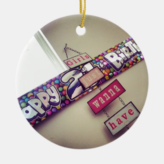 第21誕生日 セラミックオーナメント (正面)