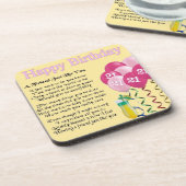 第21誕生日-友人の詩のコースター コースター (左側)