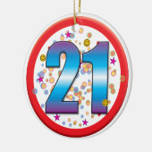 第21誕生日v2 セラミックオーナメント (左)