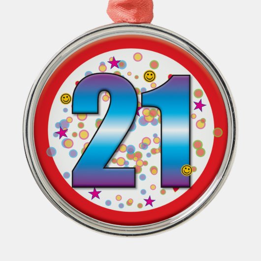 第21誕生日v2 メタルオーナメント (正面)
