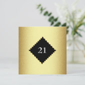 第21金属の金ゴールドフレームの特別な誕生日のイベント 招待状 (スタンド正面)