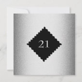 第21金属の銀製フレームの特別な誕生日のイベント 招待状 (正面)