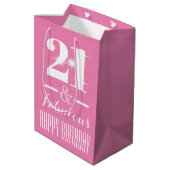 第21 20最初パステル調ピンク ミディアムペーパーバッグ (裏面アングル)