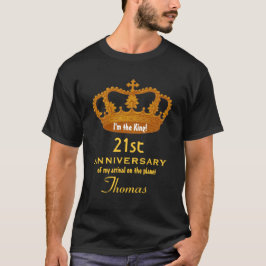 第21 FUNNY V08記念日の誕生日王 Tシャツ