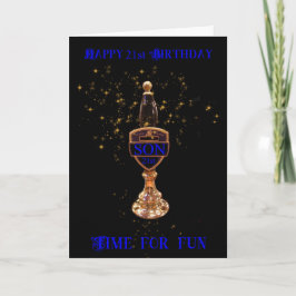第21SONビールポンプ誕生日グリーティングカード カード