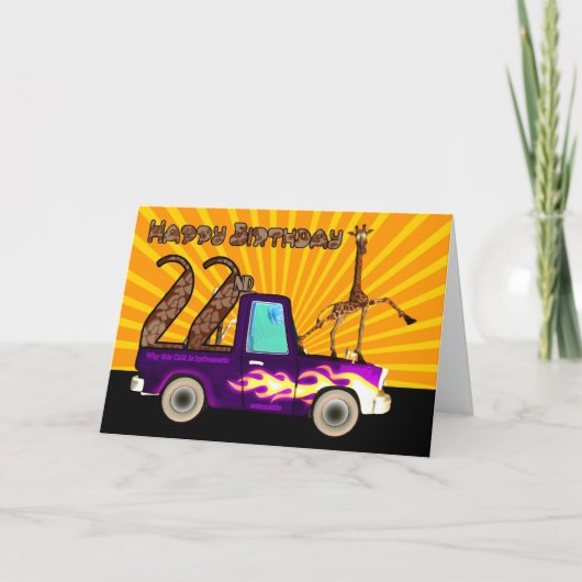 第22に、このキリンがなぜグリース・稲妻のようなのか、B カード (正面)