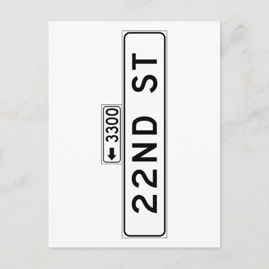 第22回サンフランシスコ通り標識 ポストカード (正面)