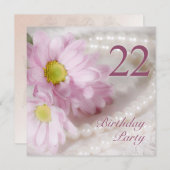 第22回誕生日パーティーへのデイジー 招待状 (正面/裏面)