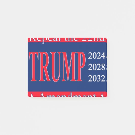 第22条改正を廃止!トランプ2024 2028 2032 ポストイット (正面)
